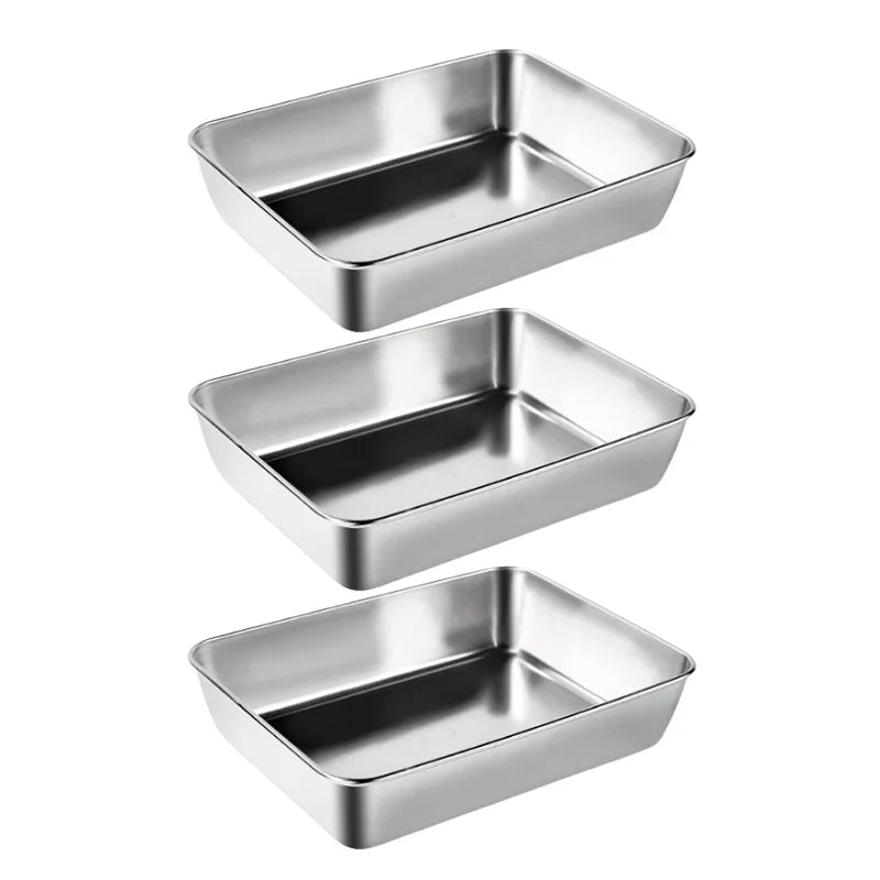 (🔥HOT SALE NOW 49% OFF) - Stainless Steel Square Plate(With Lid)